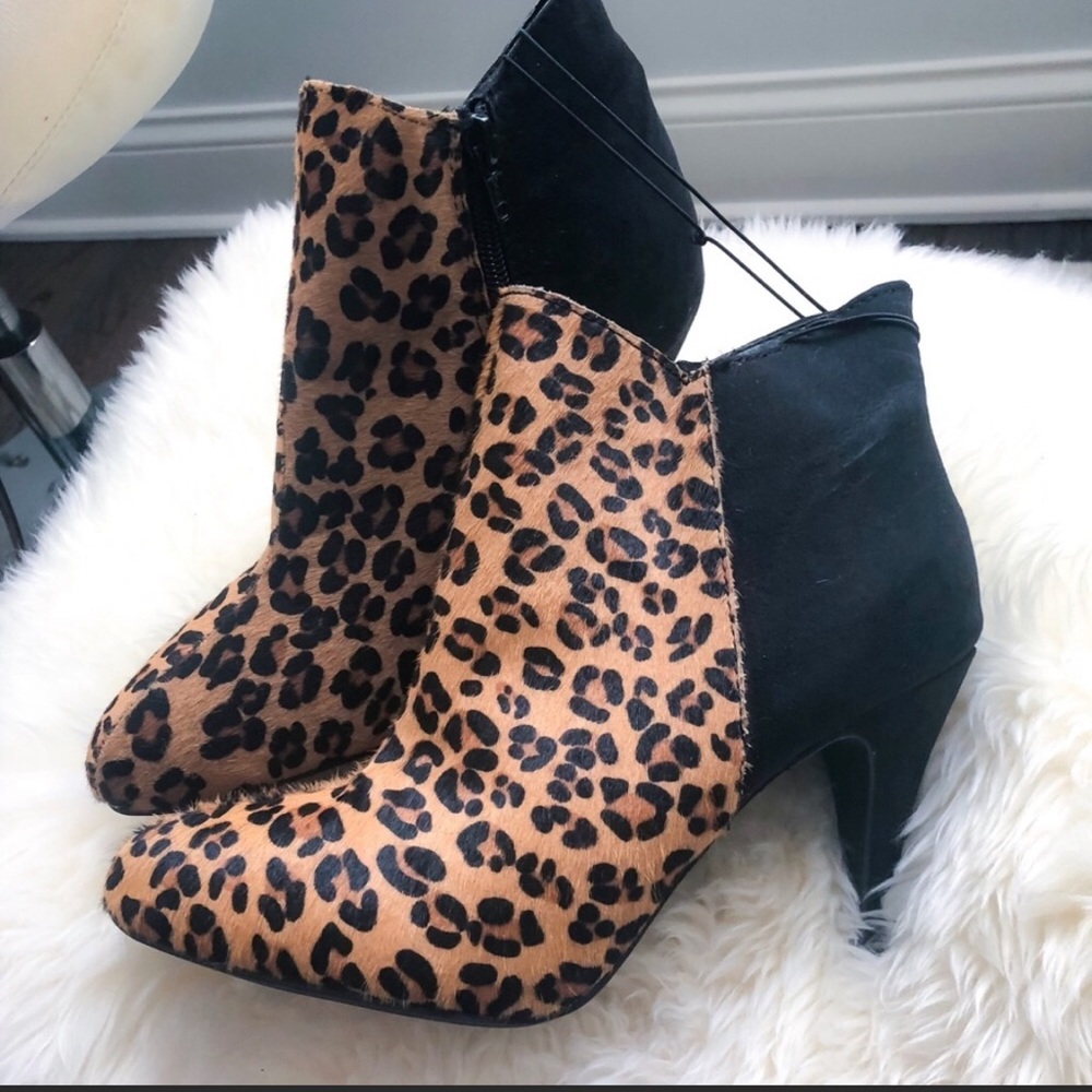 Brand new Express leopard print Booties